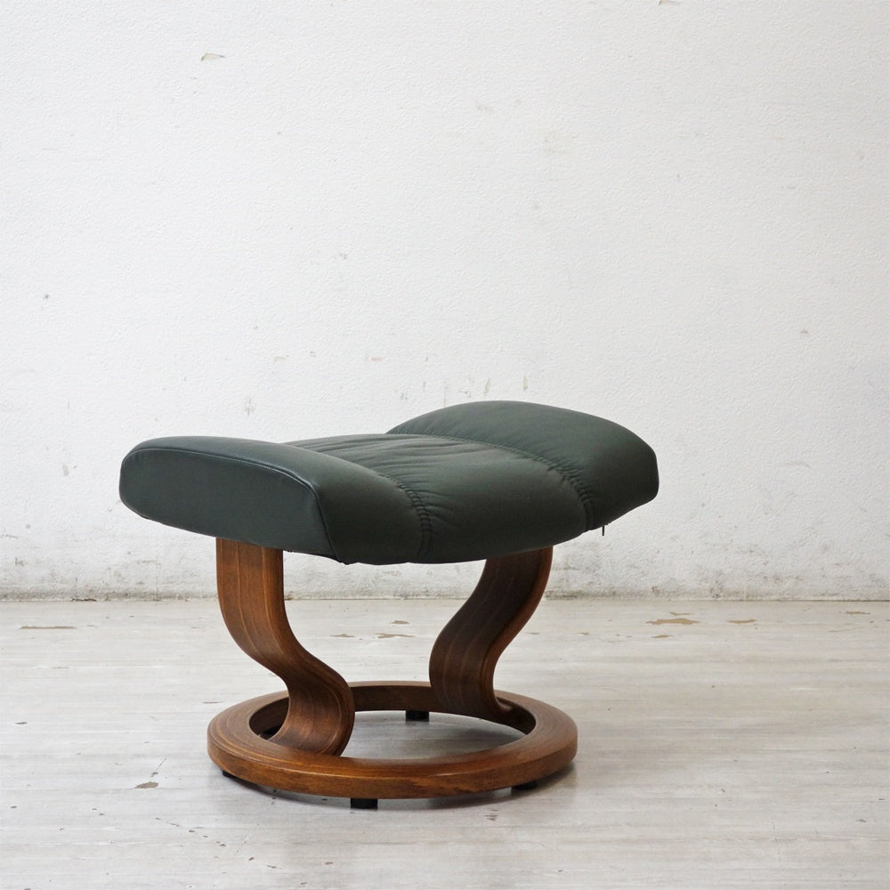 エコーネス EKORNES ストレスレスチェア stressless  オットマン グリーン系 角度調節可能 ●