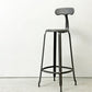 フェールトラヴァイユ FER TRAVAIL ニコルチェア NICOLLE Chair SH80cm カウンターチェア ハイスチール マットクリア仕上げ 別注モデル レザーパッド付 ブラック インダストリアル ●