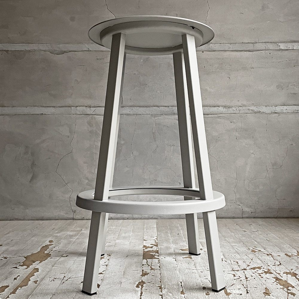 ヘイ HAY リボルバー バースツール ロー REVOLVER BAR STOOL LOW H65cm スカイグレー 回転式座面 レオン・ランズメイヤー デンマーク B ♪