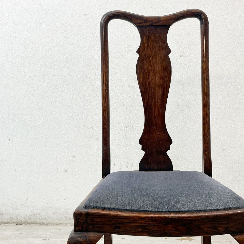 UKビンテージ ハイバック ダイニングチェア オーク材 ロイズアンティークス Lloyd's Antiques 取扱 英国家具 B ●