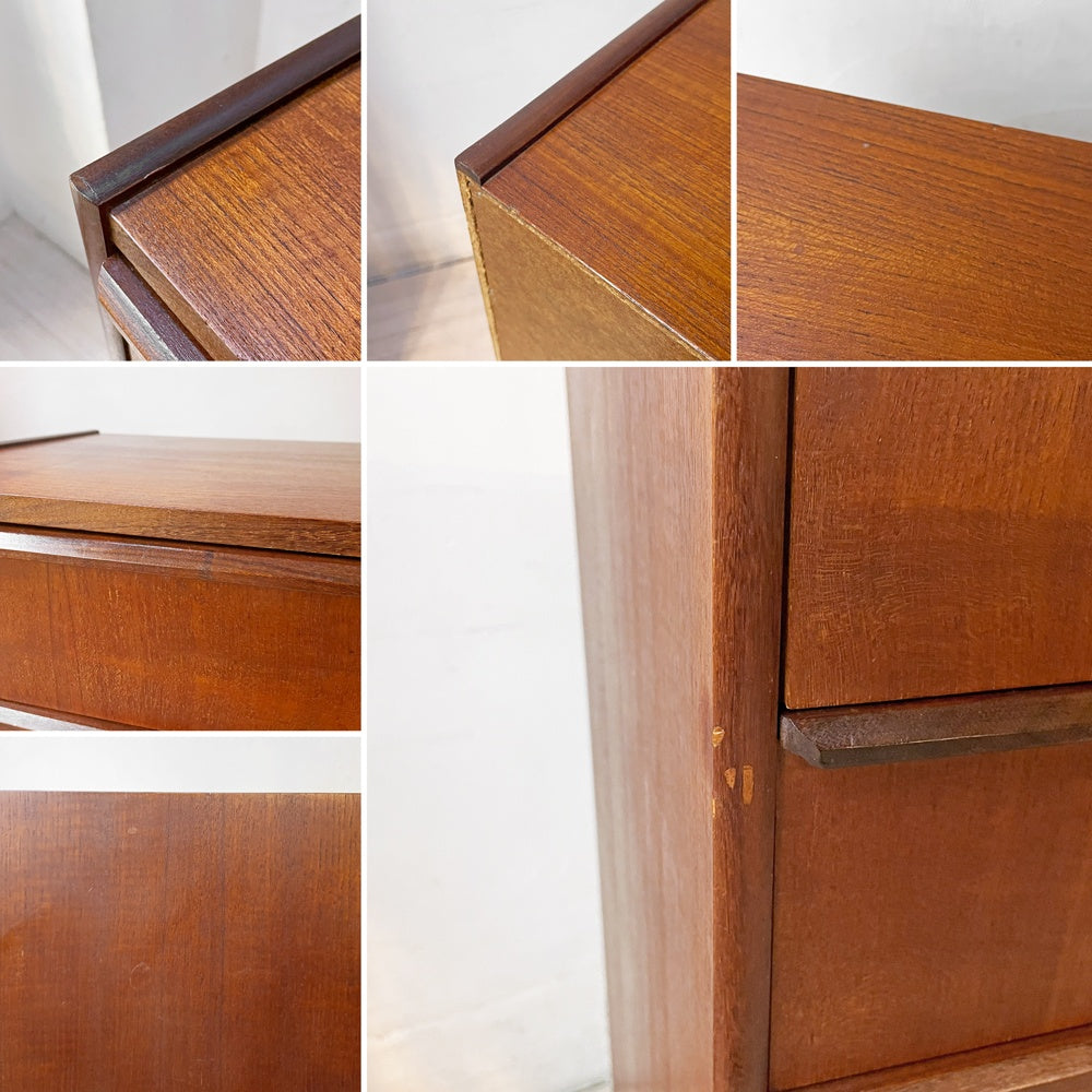 北欧ビンテージ Scandinabian Vintage チェスト キャビネット 6ドロワーズ チーク材 H101cm デンマーク 北欧家具 鍵欠品 ★
