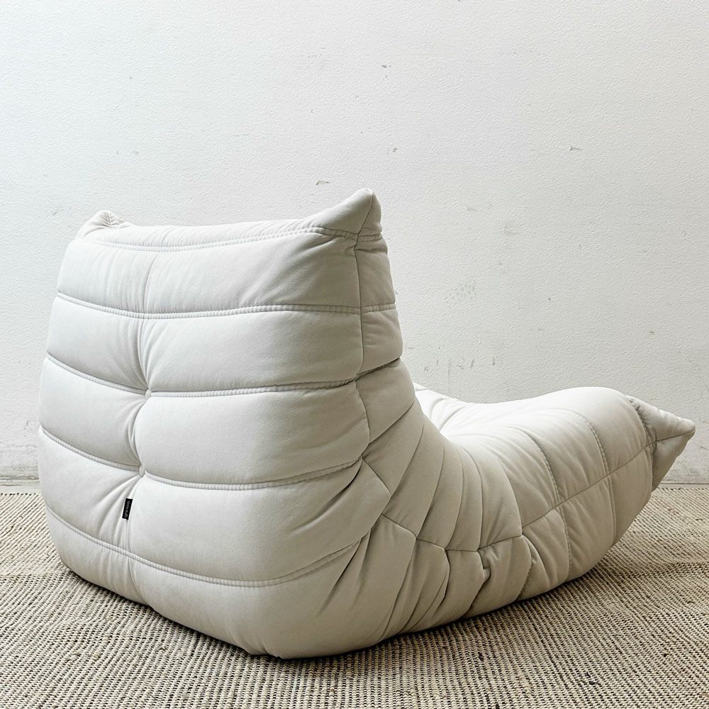 リーンロゼ ligne roset トーゴ TOGO 1P ソファ フランス家具 ウルトラスエード ホワイト ミッシェルデュカロワ Michel Ducaroy ●
