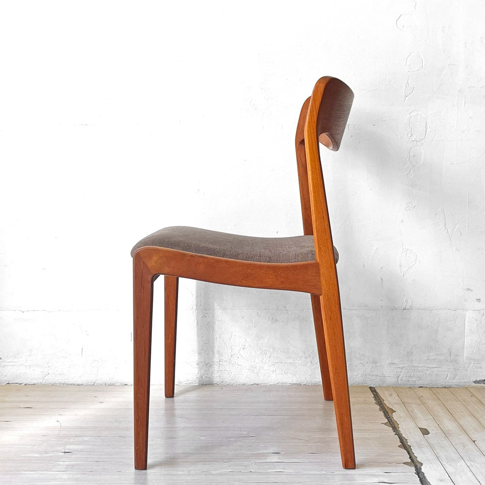 デンマークビンテージ Danish Vintage チーク材 ダイニングチェア デンマーク ファブリック 北欧家具 B ★