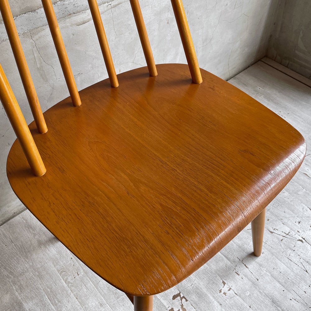 エズビーヴァーケン Edsby Verken ファネットチェア Fanett Chair ダイニングチェア チーク材×ビーチ材 イルマリ・タピオヴァーラ スウェーデン 北欧ビンテージ ♪