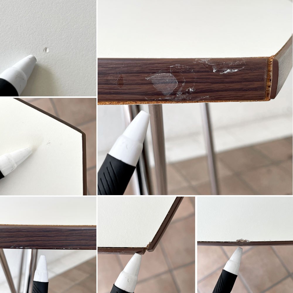 新居 猛  ニー ダイニングテーブル Ny Dining Table シャミド SHAMIDO ホワイト フォールディング 折り畳み ミッドセンチュリー ◇