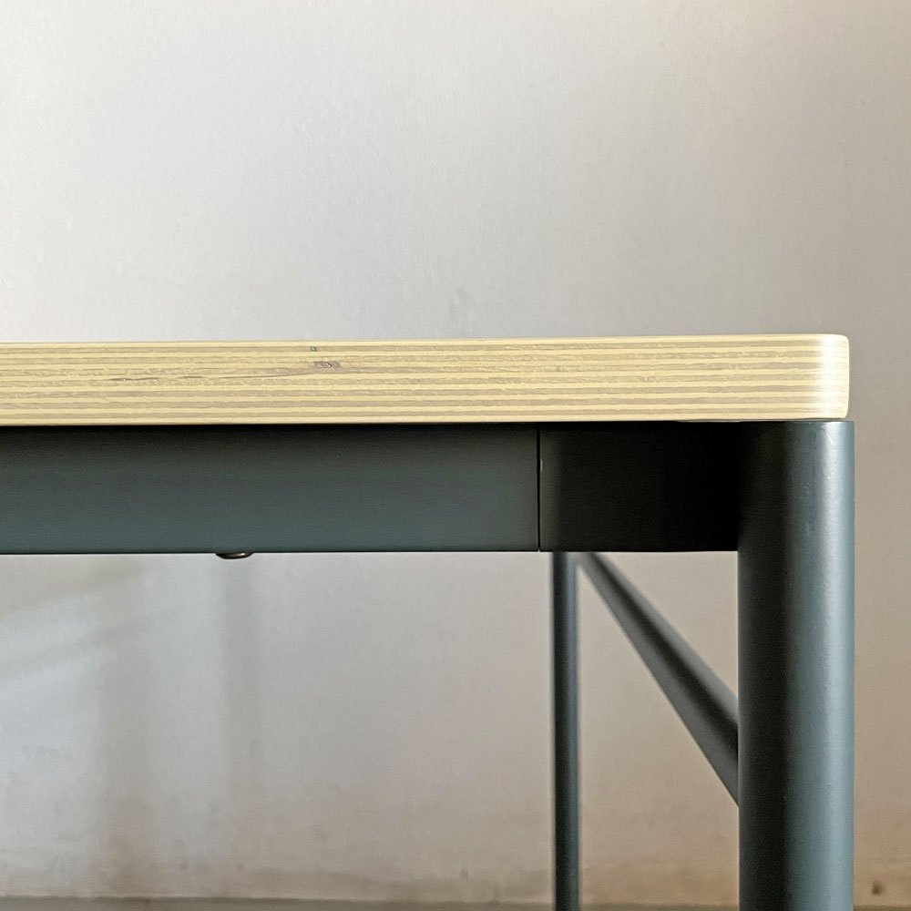 マスターウォール MASTERWAL レ・フォルメ Les Formes ブルエ BLEUET ダイニングテーブル W70cm ウッドトップ スチールレッグ 外箱付 佐々木章行 定価￥143,000- 廃番 未使用品 〓