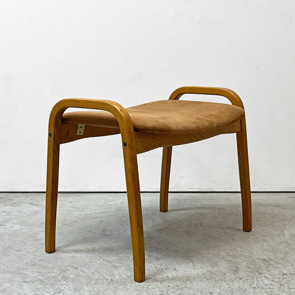 スウェデッセ SWEDESE ラミノスツール Lamino Stool オットマン イングヴェ・エクストロム Yngve Ekström ファブリック スウェード ベージュ 北欧 ●