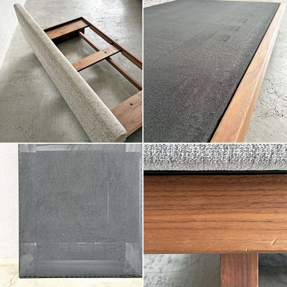 マスターウォール MASTERWAL デニッシュ DANISH SOFA 2シーターソファ 2人掛け W160cm ウォールナット無垢材 ファブリック 新品替えカバー付 合計定価￥509,300- 〓