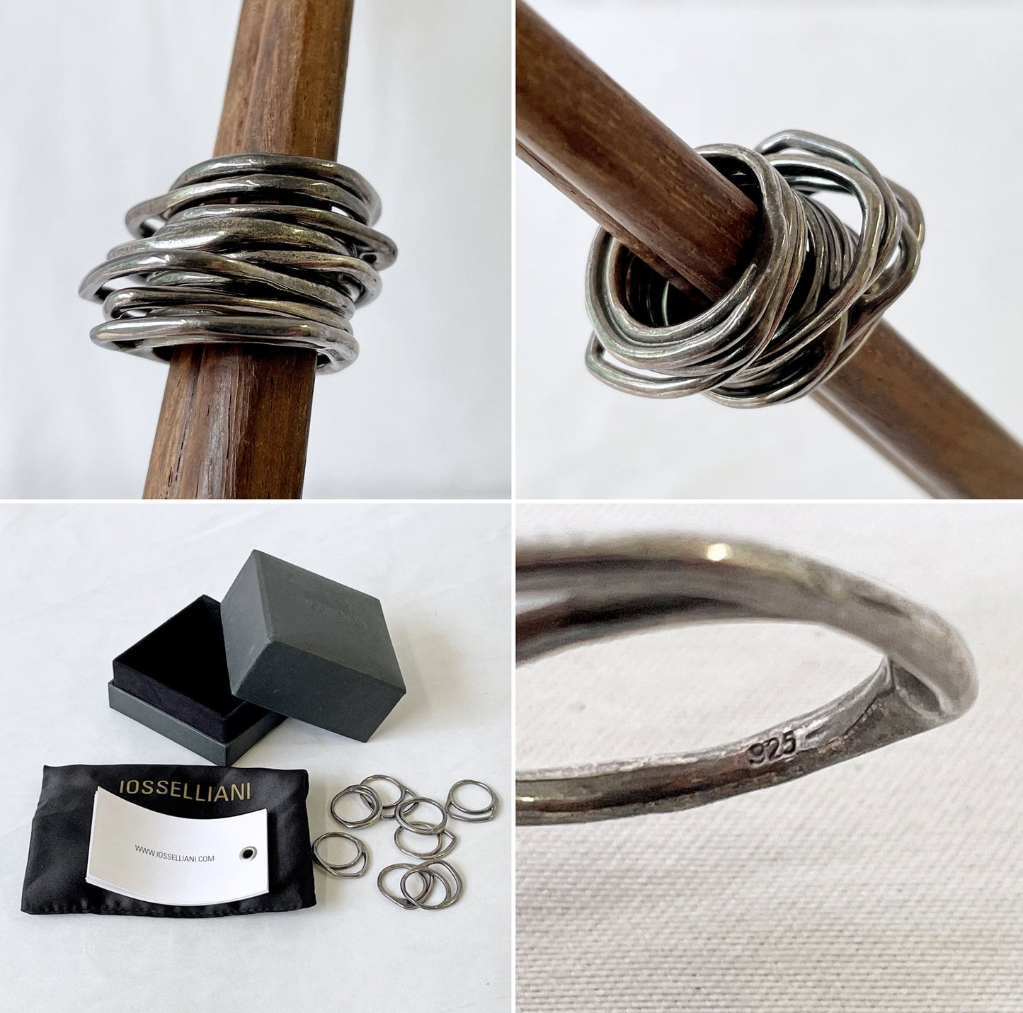 イオッセリアーニ IOSSELLIANI クラシックコレクション CLASSIC COLLECTION アルバ Alba 8連リング スタックリング パズルリング シルバー925 約13号 ◇