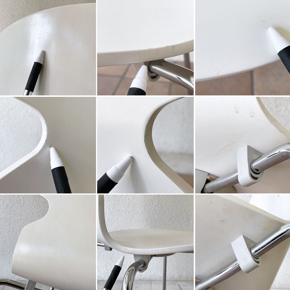 フリッツハンセン Fritz Hansen アントチェア アリンコチェア 4本脚 3101 ホワイト アルネ・ヤコブセン 北欧家具 ◇
