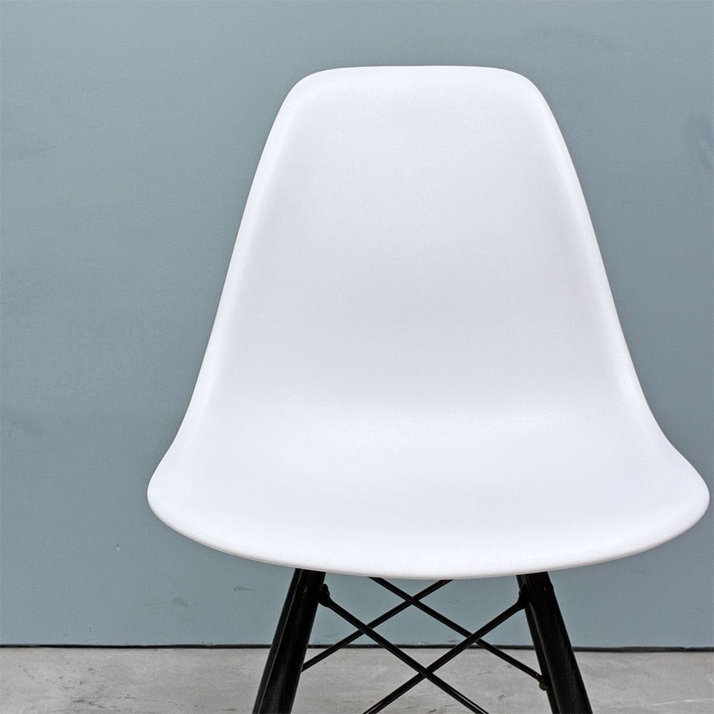 ハーマンミラー HermanMiller サイドシェルチェア ドゥエルレッグ DSW アルパイン × エボニー ポリプロピレン製 イームズ ミッドセンチュリー A ◎