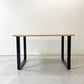 かなでもの KANADEMONO ザ・テーブル THE TABLE デスク ラバーウッド材 Square スチール ブラック W120cm ナチュラル インダストリアル ●