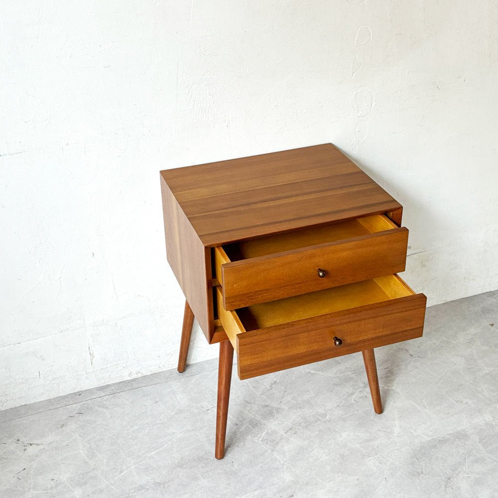 ウエストエルム West Elm ミッドセンチュリー ナイトスタンド Mid-Century Nightstand ナイトテーブル H62cm 美品  ★