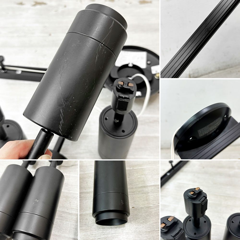 大光電機 DAIKO 簡易取り付け式 ダクトレール DP-40721 ＋ Edison Tokyo スポットライト FR-1035B ×4台セット ●