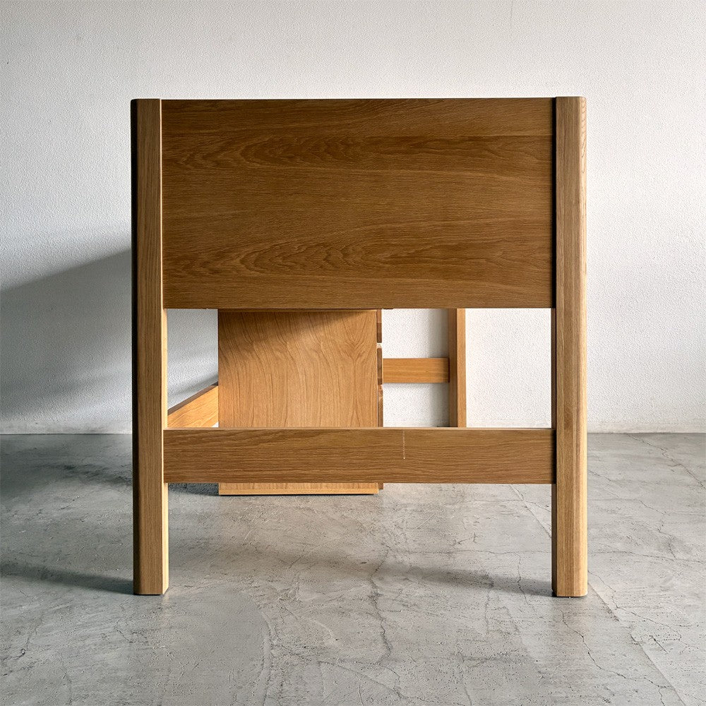 アクタス ACTUS オーク材 ファズル ワイドデスク FUZZLE WIDE DESK + シェルフ & キャビネット セット for 1～2名 子供から大人迄 参考価格225,500円～の品 〓