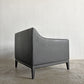 タイム＆スタイル TIME & STYLE エドワード Edward seamless sofa シームレスソファ 1人掛け ラウンジチェア 本革 ブラックレザー タモ材 廃番 A 〓