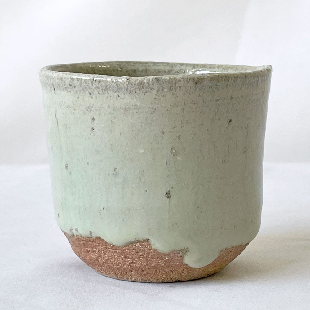 唐津焼 斑唐津 竹花正弘 ぐい呑 箱付き Φ7cm 陶芸家 現代作家 B ◇