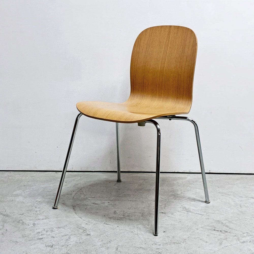 カッペリーニ Cappellini テイト TATE スタッキングチェア プライウッド ジャスパー・モリソン ナチュラルカラー 店舗什器 イタリア 現状品 ●