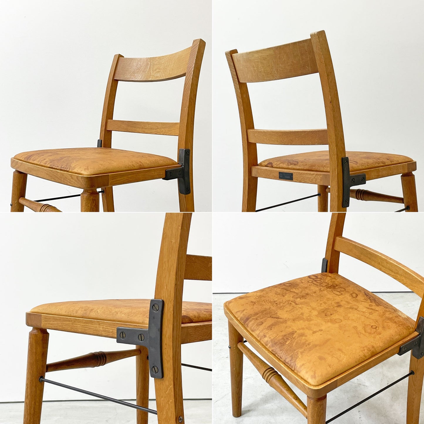トラックファニチャー TRUCK FURNITURE TS CHAIR ダイニングチェア ナラ無垢材 アイアン 本革 羊革 シープスキン 定価 ￥110,550- ●
