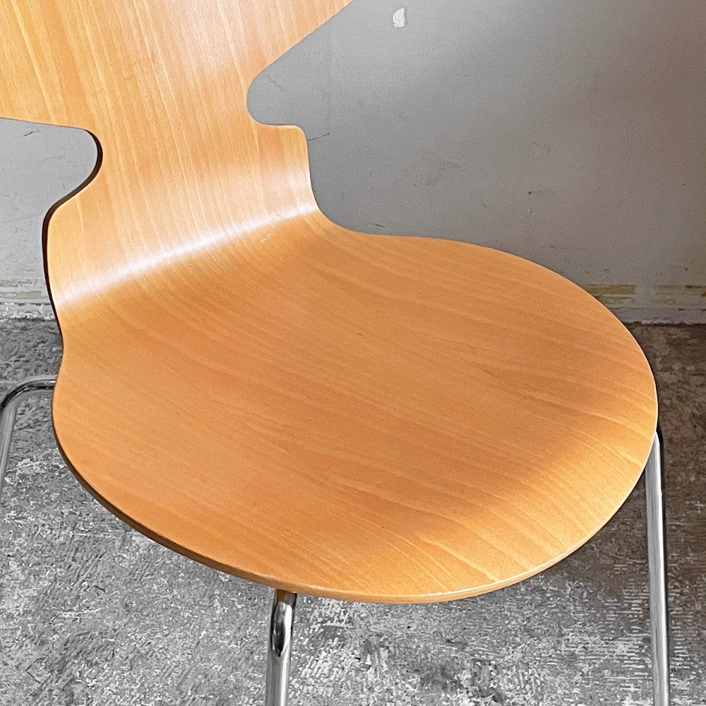 フリッツハンセン Fritz Hansen 3101 アリンコチェア アントチェア 4本脚 ナチュラルビーチ ラッカー仕上げ フェルトグライズ アルネ・ヤコブセン B ■