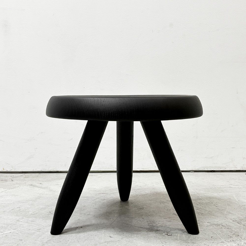 カッシーナ Cassina 524 ベルジェ スツール TABOURET BERGER オーク材 ブラック シャルロット・ペリアン 未使用 箱付き 美品 ●