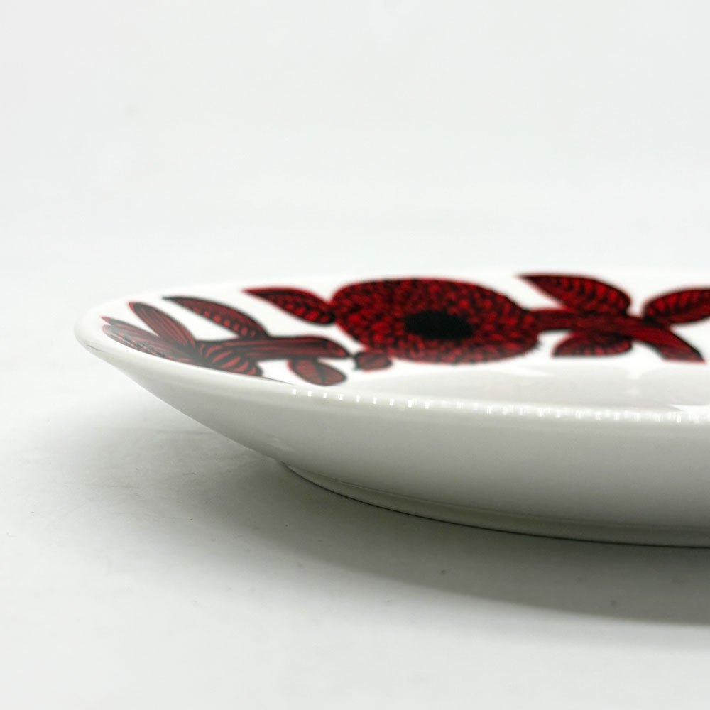 グスタフスベリ GUSTAVSBERG レッドアスター RED ASTER デザートプレート Φ17.5cm スティグ・リンドベリ スウェーデン 北欧食器 ビンテージ ●