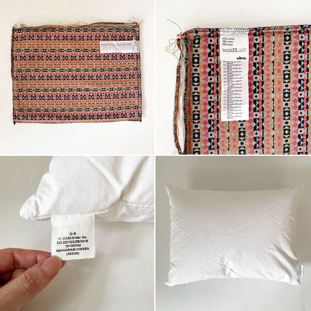 ヴィトラ vitra. アラベスク Arabesque クッション ピロー 40×30cm マハラム生地 アレキサンダー・ジラード 廃番 ◎