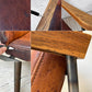 トラックファニチャー TRUCK FURNITURE ファロードレザー アームチェア FURROWED-LEATHER ARM CHAIR L-1 ブラウン ナラ無垢材 牛革 定価￥203.500- ★