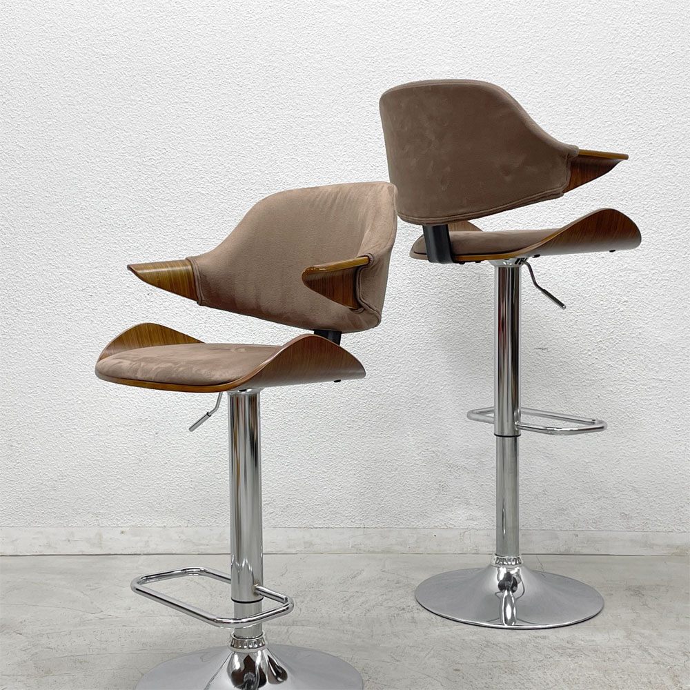 ガルト GART ラーゴ LARGO ハイチェア カウンターチェア プライウッド ファブリック 昇降式 ミッドセンチュリー B 〓