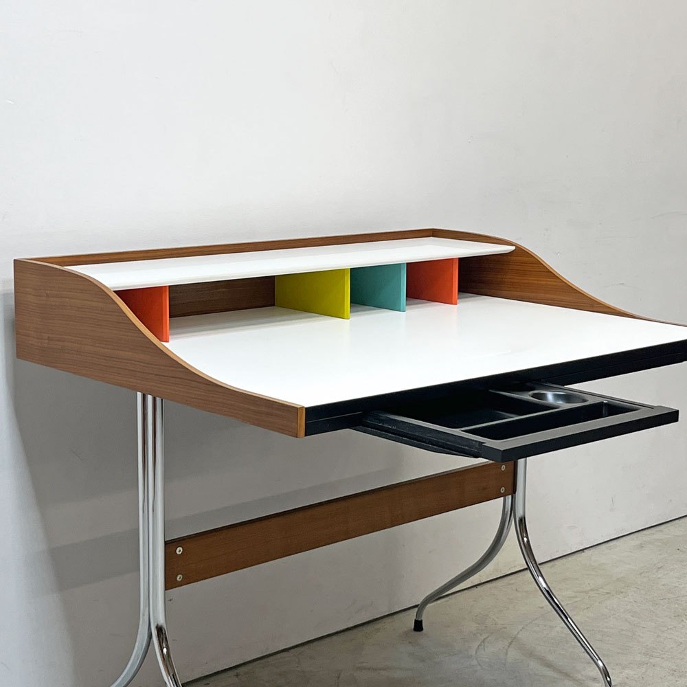 ヴィトラ Vitra ネルソンスワッグレッグデスク Nelson Swag Leg Desk ホワイトラミネート天板 W99cm ジョージ・ネルソン ミッドセンチュリー ●
