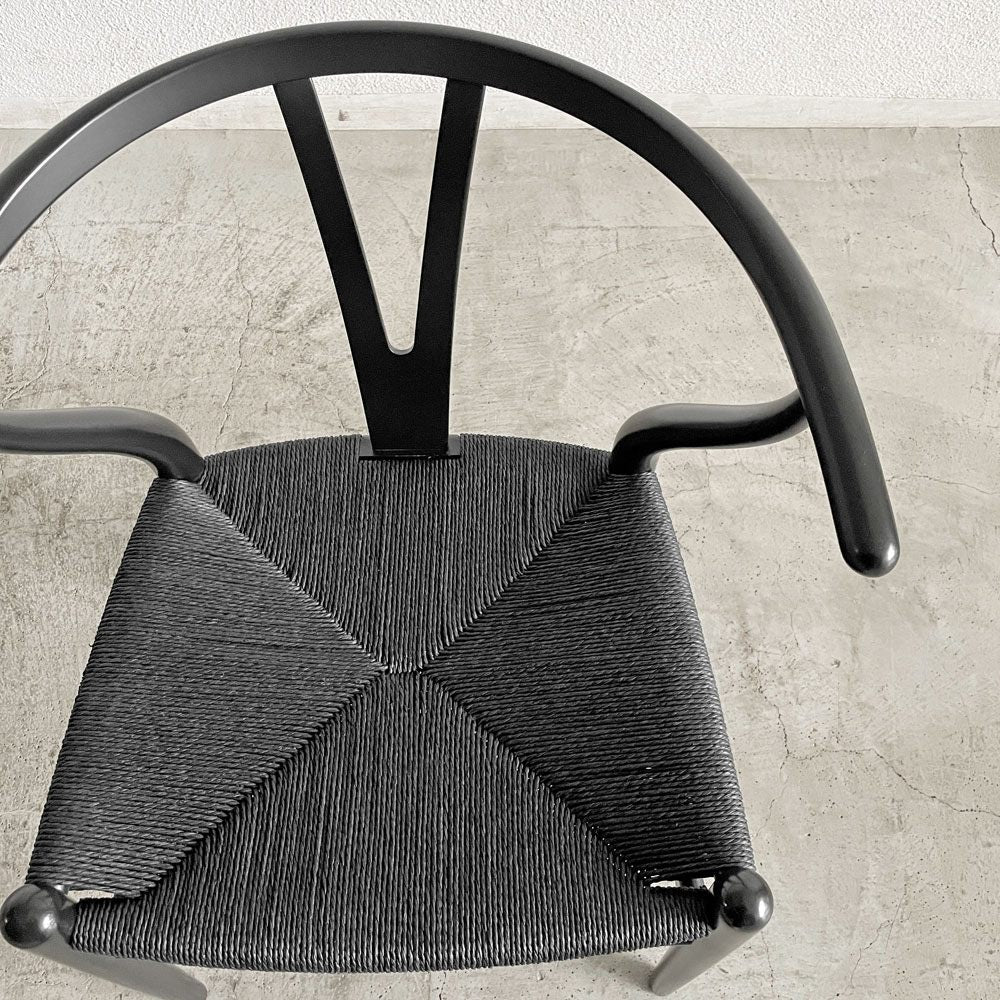 カールハンセン＆サン Carl Hansen & Son CH24 Yチェア ビーチ材 ブラックラッカー×ブラックペーパーコード 日本仕様サイズ ハンス・J・ウェグナー デンマーク 北欧家具 A 〓