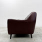 IDC大塚家具 OTSUKA ディアリー Dearly 3人掛けソファ 総革張り バーガンディ系レザー W180cm カタログ定価￥158,000-以上 廃番 〓