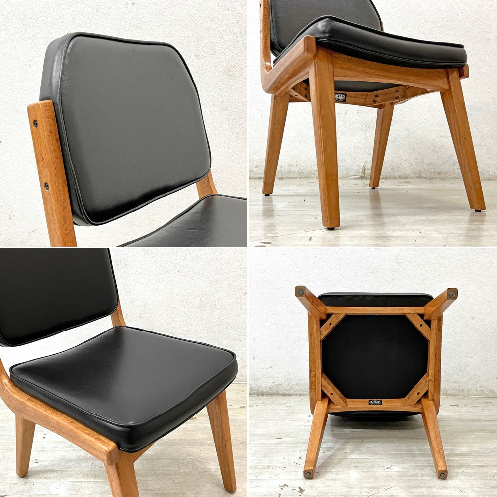 アクメファニチャー ACME Furniture シエラチェア SIERRA CHAIR ダイニングチェア ラバーウッド ビニールレザーシート A ●
