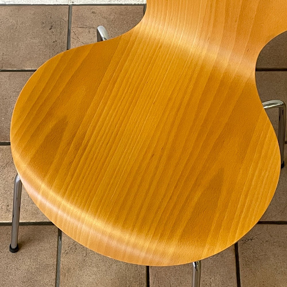 フリッツハンセン Fritz Hansen セブンチェア ビーチ材 ナチュラル アルネ・ヤコブセン Arne Jacobsen スタッキング デンマーク 北欧家具 B ◇