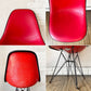 ハーマンミラー Herman Miller サイドシェルチェア セカンド 2nd FRP ナウガレザー エッフェルベース C&R イームズ ビンテージ ◎