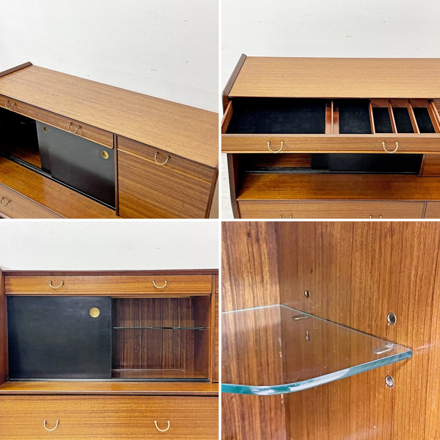 エベネゼルグーム Ebenezer Gomme ジープラン G-PLAN トーラ＆ブラック Tola&Black サイドボード Black&Brassシリーズ ゴールドラベル 英国 UKビンテージ ●