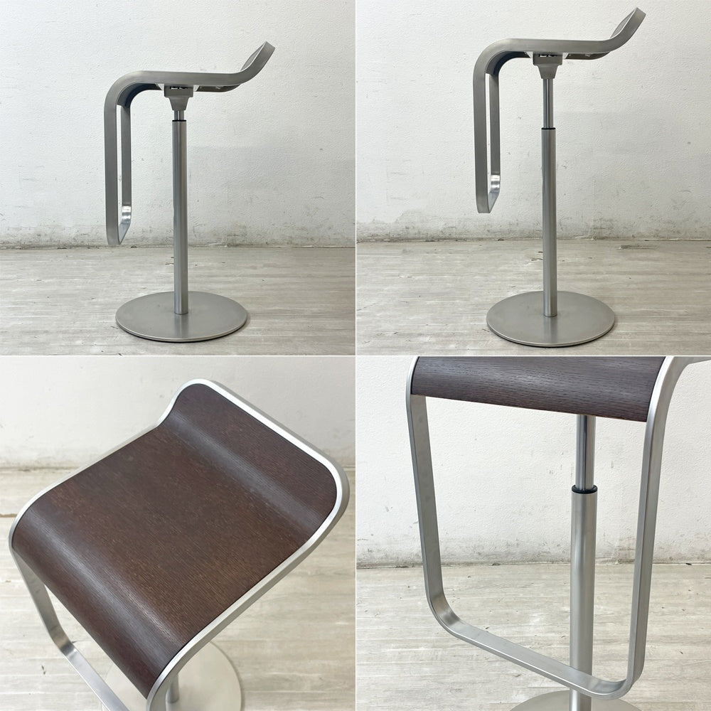 ラパルマ La palma レム LEM カウンタースツール 昇降式 カウンターチェア ハイスツール ウッドシート ダークウォールナット AZUMI アズミ B ●