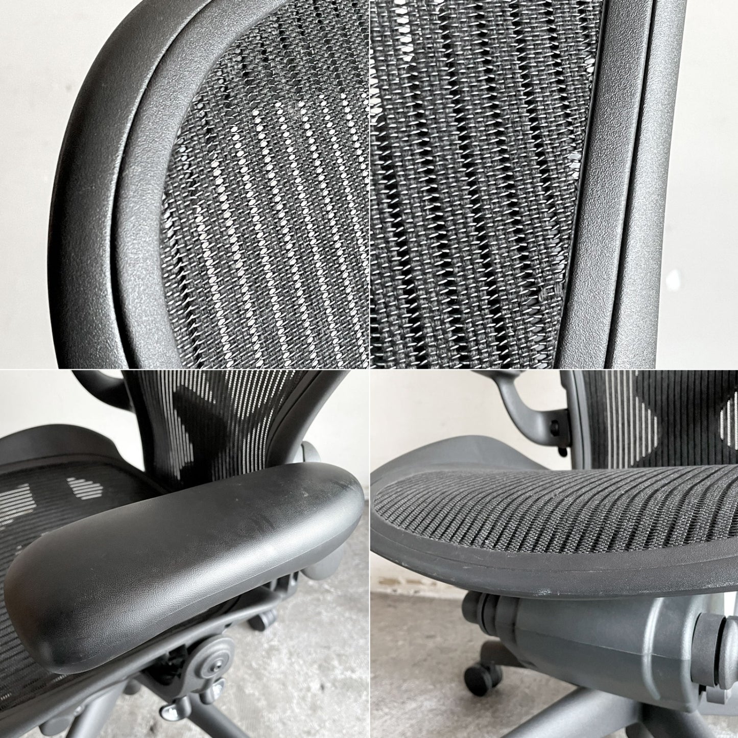 ハーマンミラー Herman Miller アーロンチェア クラシック Bサイズ ポスチャーフィット フル装備 グラファイトベース デスクチェア オフィスチェア ■
