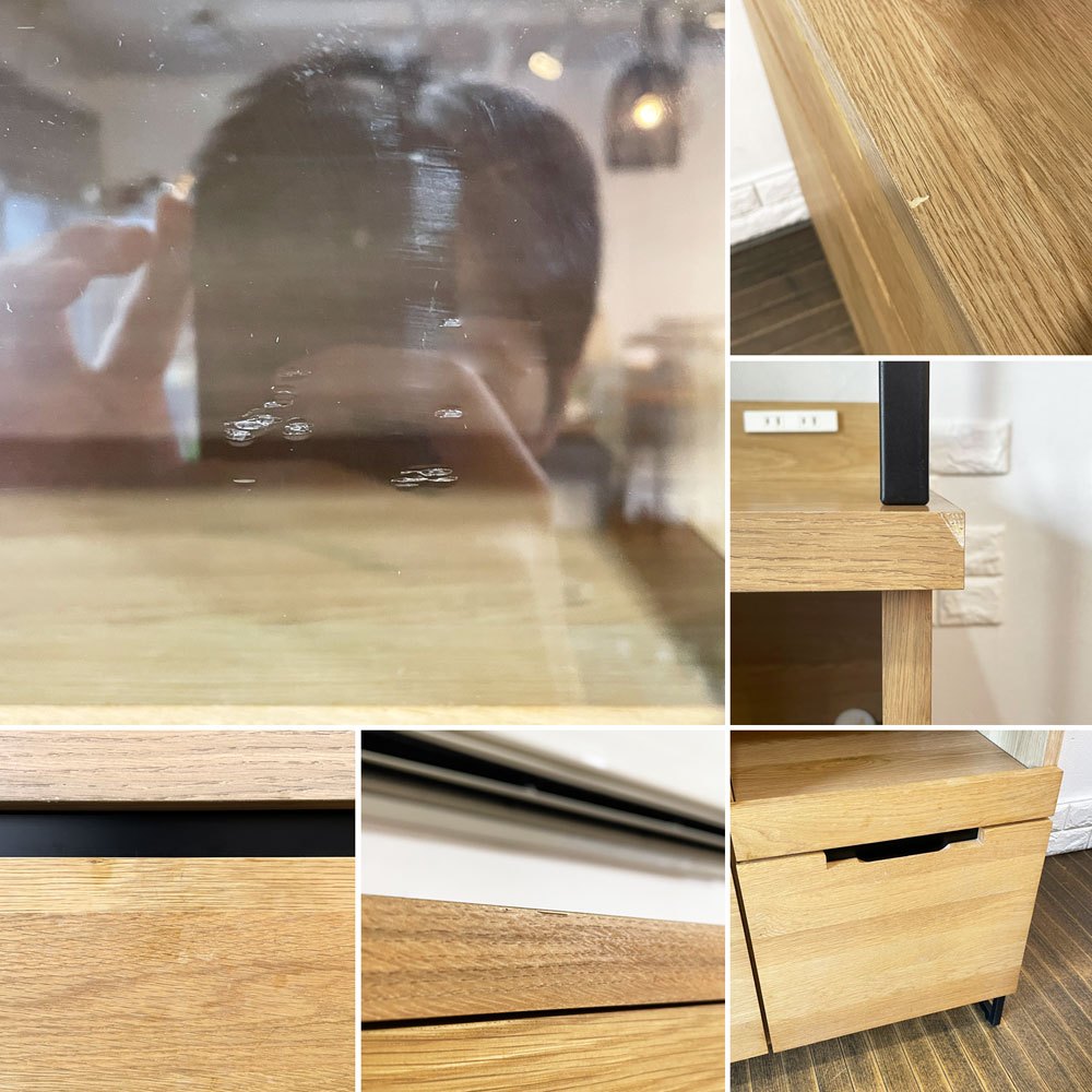 アデペシュ a.depeche スプレム キッチンボード 1200 splem kitchen board 食器棚 オーク材 W122 参考価格173,800円 ◎