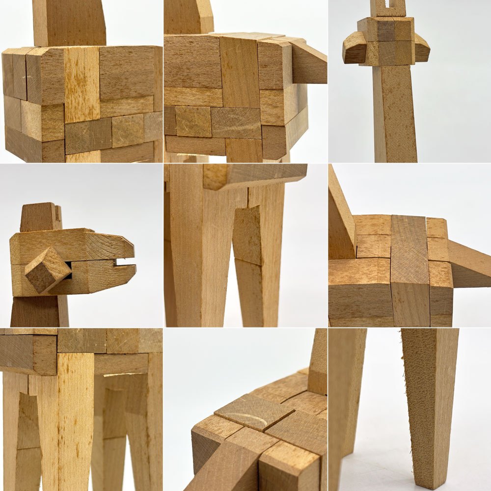 山中組木工房 Yamanaka Kumiki 動物シリーズ キリン 三代目 山中広吉 箱根伝統工芸 組木細工 ●