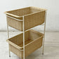 イデー IDEE ワラビー WALLABY バスケットスタンド BASKET STAND ラタン スチール ホワイト ●