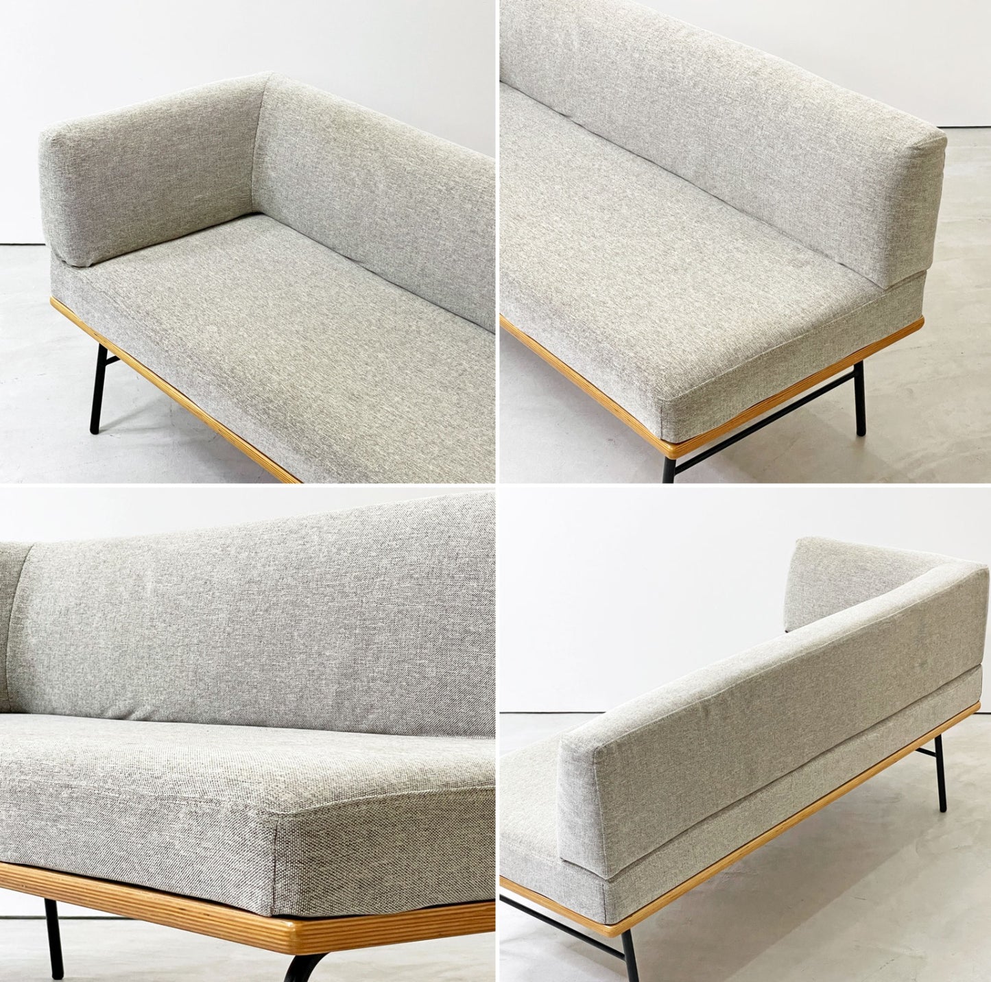 ウニコ unico ファニート ベンチ 片アームL FUNEAT bench arm-L 鉄脚 オーク材×スチールレッグ カバーリング W138cm カフェスタイル ●