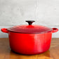 ルクルーゼ LE CREUSET ココットロンド 両手鍋 25cm レッド 鋳物 フランス ♪