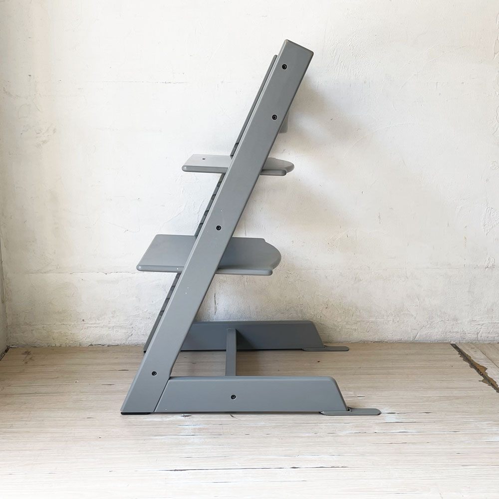 ストッケ STOKKE トリップトラップ TRIPP TRAPP ストームグレー ベビーチェア キッズチェア S/N4～ 延長グライダー付 ★