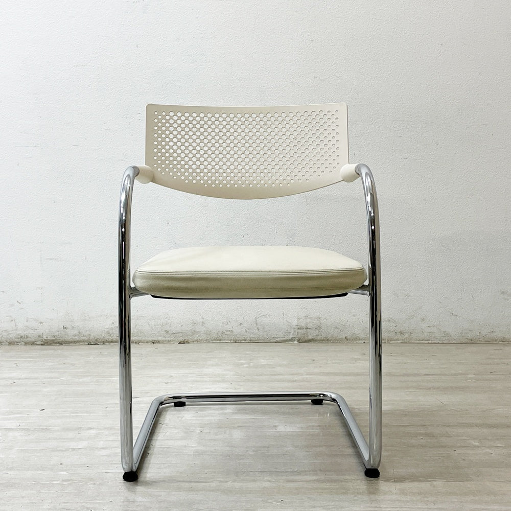 ヴィトラ vitra ビザビ2 Visavis2 アームチェア デスクチェア カンティレバー スタッキング不可仕様 アントニオ・チッテリオ ●