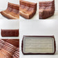 リーンロゼ ligne roset トーゴ TOGO 3Pソファ 3人掛けソファ 3シーター 本革 ブラウン ミッシェル・デュカロワ Michel Ducaroy ●