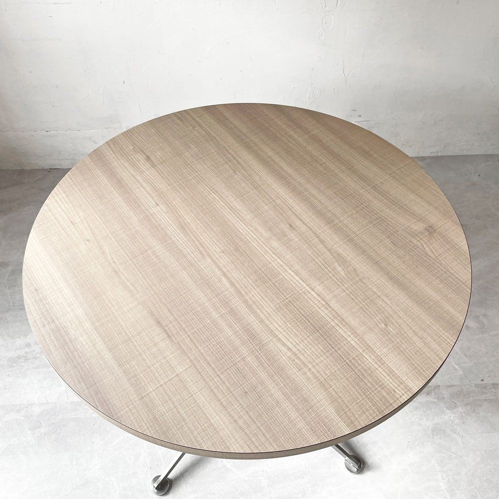 モダンデザイン ラウンド カフェテーブル Round CafeTable ダイニングテーブル Φ90㎝ スチールレッグ アジャスター付き ★