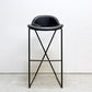 ザ・コンランショップ THE CONRAN SHOP クロスレッグ CROSS LEG ハイスツール 本革 レザー ブラック マグナス・ロング イギリス 参考定価￥187,000- A ●