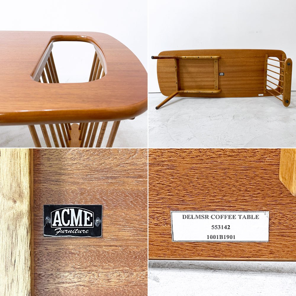 アクメファニチャー ACME Furniture デルマー DELMAR コーヒーテーブル ローテーブル マガジンラック ミッドセンチュリー 廃番 ●