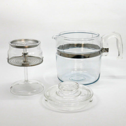 オールドパイレックス OLD PYREX コーニング社 Corning フレームウェア FLAMEWARE 7756 パーコレーター PERCOLATOR 6cup コーヒーポット ガラス 1950年～1970年代 ●